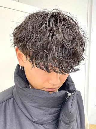 ショート パーマ メンズ SENTA✨メンズ パーマ✨fifth栄のヘアスタイル