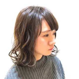 ミディアム カラー 🌈ぷる艶カラー🌈 髪質改善👑柳沼尚貴のヘアスタイル
