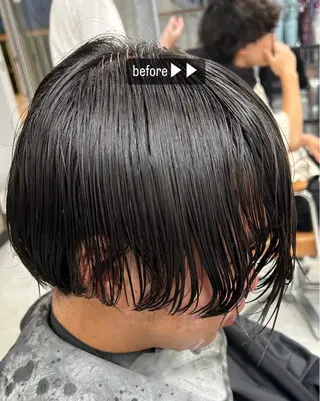 メンズ カズキ🌼曲がる 縮毛矯正のヘアスタイル