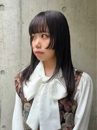 セミロング カラー 似合わせレイヤー/ ケアパーマ/高倉のヘアスタイル