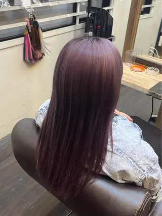 セミロング カラー はやと【エクステ ×ブリーチ特化】のヘアスタイル