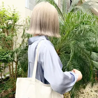 ミディアム 🫧ハイトーン✨格安 より質💐マンツーマのヘアスタイル