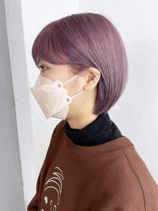 ショート カラー パーマ ヘアアレンジ ITbyALBUM 下北沢店のヘアスタイル