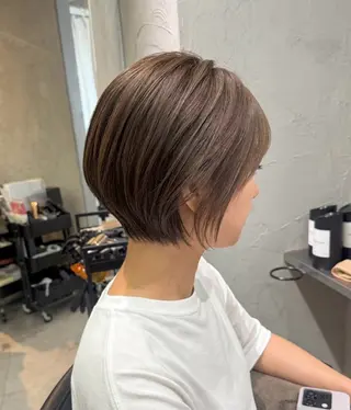 ショート カラー ショート/レイヤー/ ヘアセットのヘアスタイル