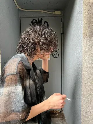 ミディアム カラー パーマ ヘアアレンジ メンズ 💎髪質改善特化💎 RUITOのヘアスタイル