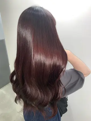 ロング カラー ヘアアレンジ 新宿♥ハッシュカット 暖色カラー♥Unaのヘアスタイル