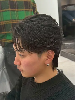 ショート カラー パーマ メンズ特化/ツイスパ /波巻き/松本真生のヘアスタイル