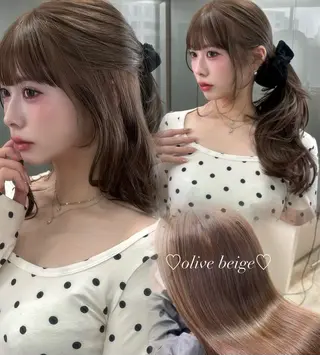 ロング 西尾 彩那のヘアスタイル