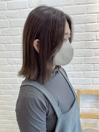 ミディアム カラー 似合わせボブ/モデル 様募集中！ツムギ🩵のヘアスタイル