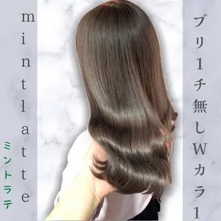 ミディアム カラー 🫧小顔顔周りカット レイヤー/縮毛/白倉のヘアスタイル