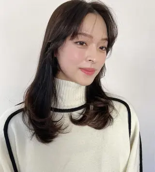 セミロング 美髪×縮毛矯正 水上真由美😘のヘアスタイル