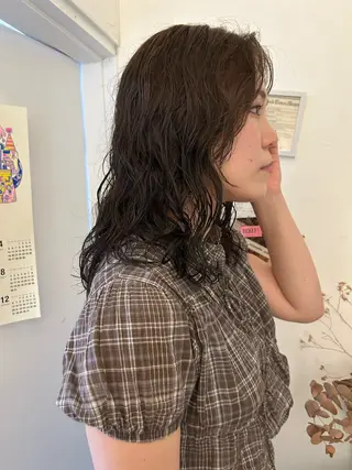 ミディアム カラー パーマ maho/垢抜け パーマカラーのヘアスタイル
