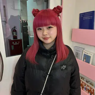 ロング カラー ヘアアレンジ メイ ☪️のヘアスタイル