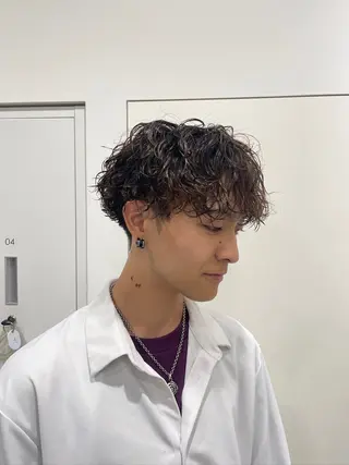 パーマ メンズ 深田 綾香のヘアスタイル