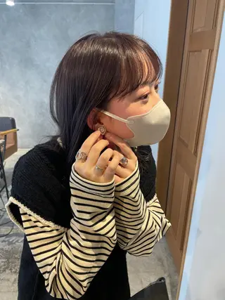 セミロング カラー 東 みのりのヘアスタイル