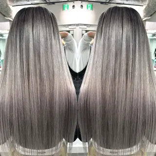 ロング バレイヤージュ ボブ🌈ナツヤのヘアスタイル