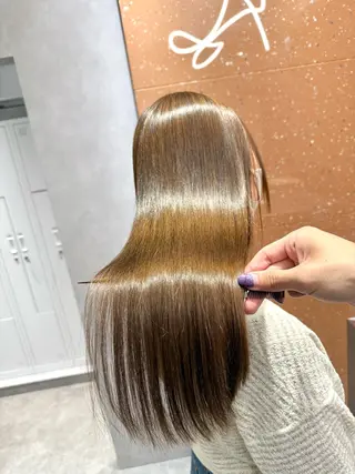 ロング カラー パーマ ヘアアレンジ 縮毛矯正/髪質改善/ ブリーチ毛/木元渓太のヘアスタイル