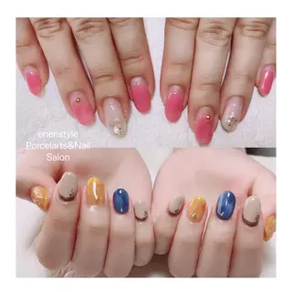 ミディアム ネイル 🐾enen style 🐾のネイルデザイン