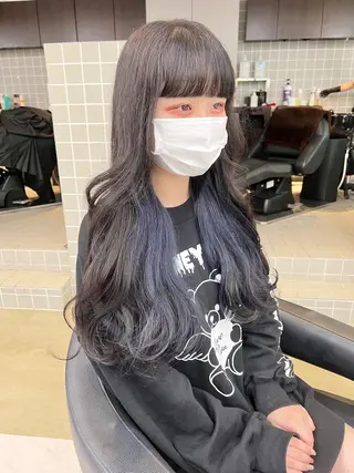 ロング カラー パーマ ヘアアレンジ メンズ 上品＆韓国風 🥀海心🥀のヘアスタイル