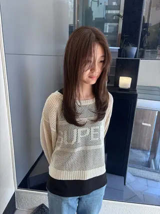 セミロング 竹田 佳奈のヘアスタイル