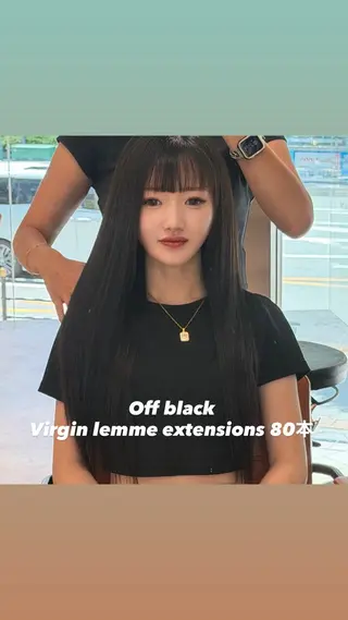 ロング カラー シールエクステ特化 ハイトーン、NANAのヘアスタイル