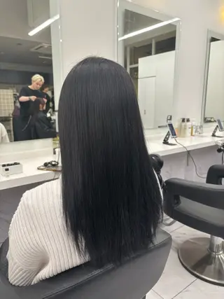 ロング カラー y2k✩︎⡱レイヤー ウルフ/オリーブ🍀のヘアスタイル