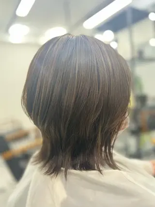 ミディアム カラー THE PARK キシオカのヘアスタイル