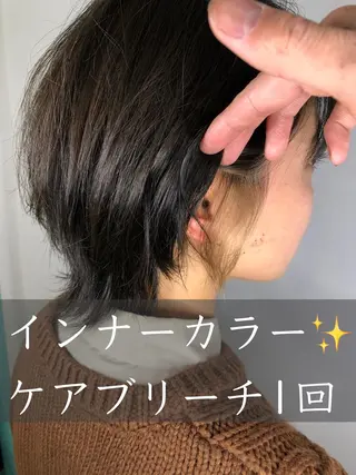 ショート カラー レイヤー×髪質改善 ×透明感/杉田 圭のヘアスタイル