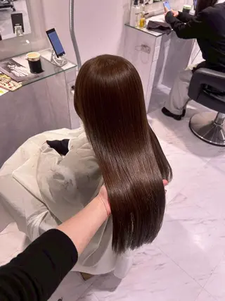 カラー 秋っぽ🤎こっくり ブラウンベージュのヘアスタイル