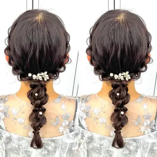 ロング ヘアアレンジ ヘアメ🎀ハイトーン 🩵エクステ🪄しほのヘアスタイル