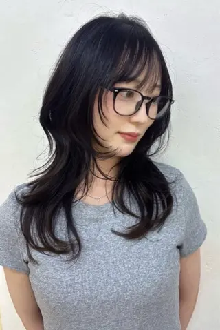 セミロング カラー ゆんな/清潔感ｶｯﾄ 透明感ｶﾗｰ🥯のヘアスタイル