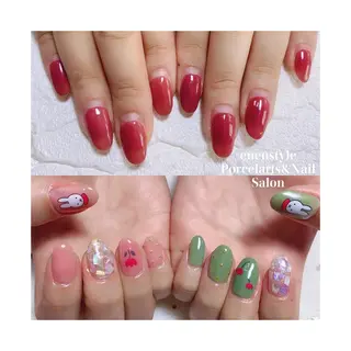 ミディアム ネイル 🐾enen style 🐾のネイルデザイン
