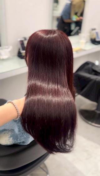 カラー 中×韓mix🥀秋色 ワンホンヘア🤍のヘアスタイル