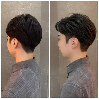 ショート メンズ メンズ💈毛流れパー マ✨メンズカット吉田のヘアスタイル