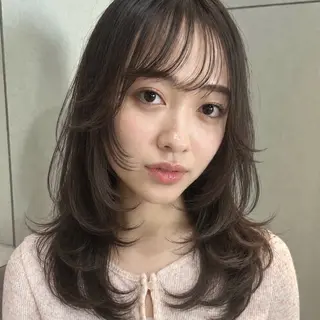 ミディアム 【顔まわり×ヘア セット】MIHO🎀のヘアスタイル
