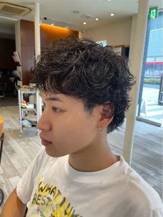 ショート パーマ メンズ パーマ/フェード🔥 佐々木波人のヘアスタイル
