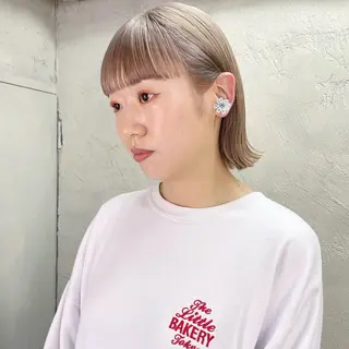 ショート カラー ヘアアレンジ ボブ×柔らかいカラー 🌷misaki𓍼のヘアスタイル
