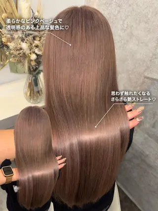 ロング カラー 韓国風カラーカット 🤍店長 鳥越のヘアスタイル