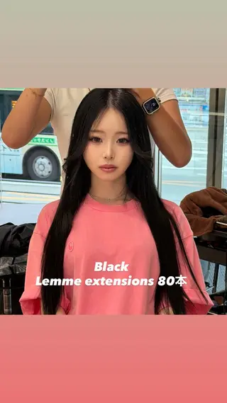 ロング カラー シールエクステ特化 ハイトーン、NANAのヘアスタイル