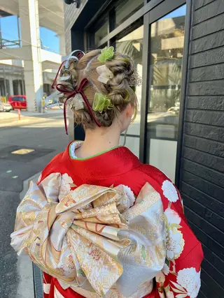 ヘアアレンジ 黒阪 なみのヘアスタイル