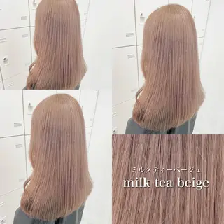 ロング カラー 🤎モテ髪＆透明感 ミルクティー🥣🤎のヘアスタイル