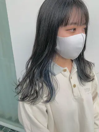 セミロング カラー マンツーマン×半個室 まちだきょうすけのヘアスタイル