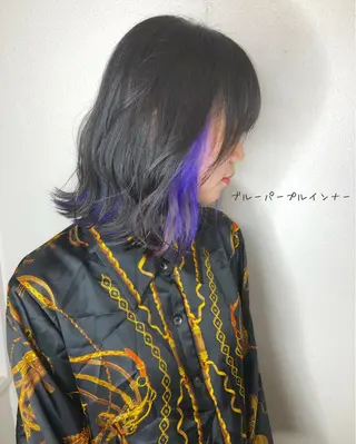 ミディアム カラー あさだ しゅうたろうのヘアスタイル