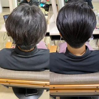 ショート パーマ メンズ 饒平名 知也のヘアスタイル