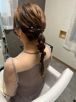 ヘアアレンジ エクステ・セット 専門店Sleekのヘアスタイル