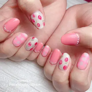 ミディアム ネイル 🐾enen style 🐾のネイルデザイン