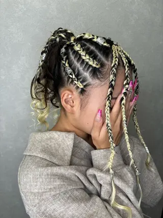 セミロング エクステ*美髪サロン KR2S河内長野店長のヘアスタイル