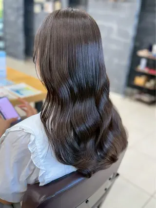 ロング カラー ⭐️佐藤壮也⭐️ 柔らかモテカラー🤎のヘアスタイル