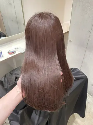 セミロング カラー ヘアアレンジ 🎀透明感カラー 韓国ヘア🎀mahoのヘアスタイル