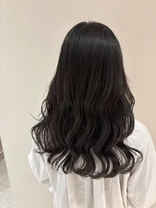 ロング コテ巻き風パーマ カンノケンタのヘアスタイル